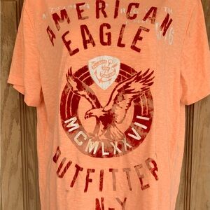 💚3/$25American Eagle Outfitters Bold Orange Tee size large